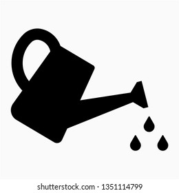 Outline watering can vector icon