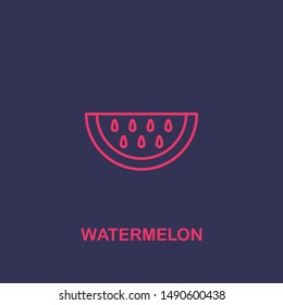 Outline watermelon icon.watermelon vector illustration. Symbol for web and mobile