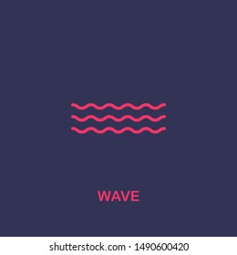Outline wave  icon.wave  vector illustration. Symbol for web and mobile