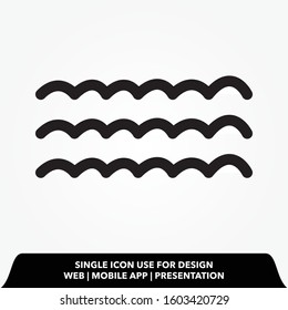 Outline wave icon.wave vector illustration. 