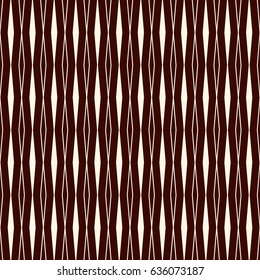 Outline wavy vertical repeated lines abstract background. Seamless pattern with thin striped geometric ornament. Can be used for digital paper, textile print, page fill. Vector illustration