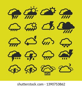 Outline Weather Icons - Vector 