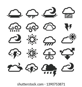 Outline Weather Icons - Vector 