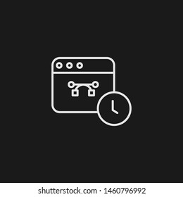 Outline web design vector icon. Web design illustration for web, mobile apps, design. Web design vector symbol.