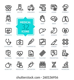 Outline Web Icon Set - Medicine And Health Symbols