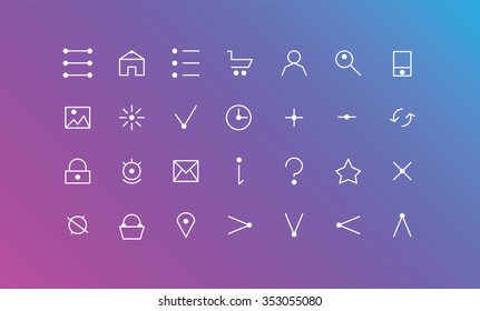 Outline web icons