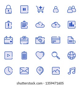 Outline web icons set