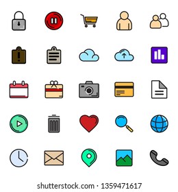 Outline web icons set