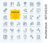 Outline web icons set - construction, home repair tools