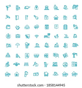 Outline web icons set - Real Estate