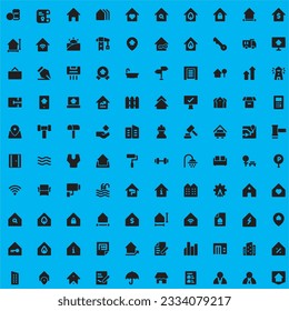 Contorno de iconos web: Real Estate. Iconos vectoriales inmobiliarios para diseño de interfaz de usuario