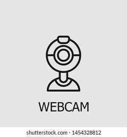 Outline webcam vector icon. Webcam illustration for web, mobile apps, design. Webcam vector symbol.
