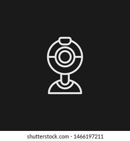 Outline webcam vector icon. Webcam illustration for web, mobile apps, design. Webcam vector symbol.