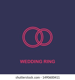 Outline wedding ring icon.wedding ring vector illustration. Symbol for web and mobile