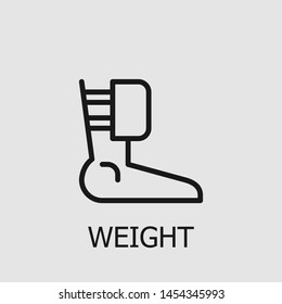 Outline weight vector icon. Weight illustration for web, mobile apps, design. Weight vector symbol.