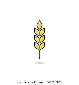 Outline wheat icon
