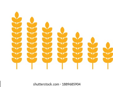 Outline Wheat Icon Or Wheat Symbol. Barley Spike Or Corn Ear. Bakery, Bread Or Agriculture Logo Concept. Line Grain Sign. Vector Illustration