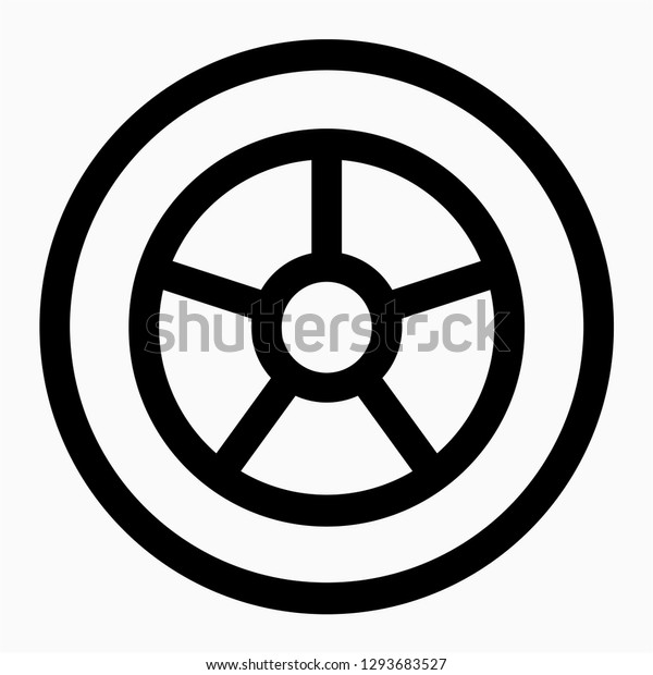 Outline wheel vector\
icon