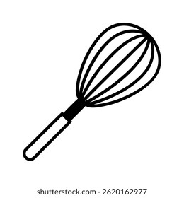 Outline of a whisk line art vector