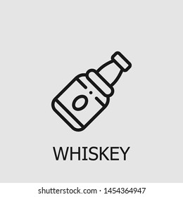 Outline whiskey vector icon. Whiskey illustration for web, mobile apps, design. Whiskey vector symbol.