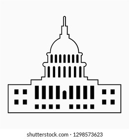 Outline White house vector icon