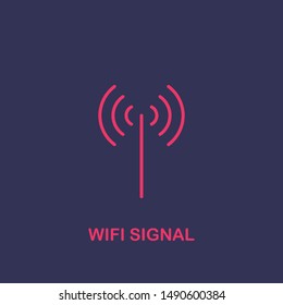 Outline wifi signal icon.wifi signal vector illustration. Symbol for web and mobile