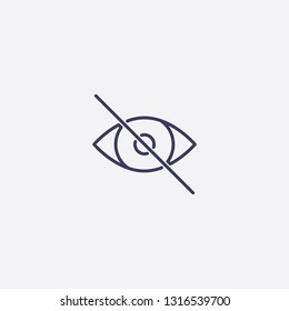 Outline will not look icon illustration isolated vector sign symbol