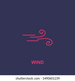 Outline wind  icon.wind  vector illustration. Symbol for web and mobile