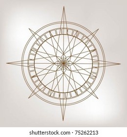 Outline Wind Rose Compass