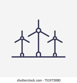 Outline windmills icon illustration vector symbol