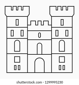 Outline Windsor castle vector icon