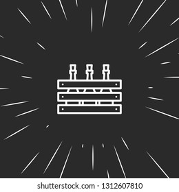Outline wine box icon illustration isolated vector sign symbol