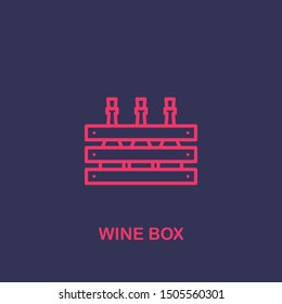 Outline wine box icon.wine box vector illustration. Symbol for web and mobile