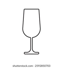 The outline of a wine glass is clean and elegant. The minimalist design is perfect for logos, menus, and invitations.