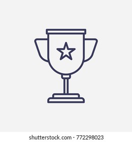 Outline winner cup icon illustration vector symbol
