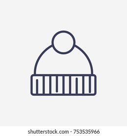 Outline winter hat icon illustration vector symbol