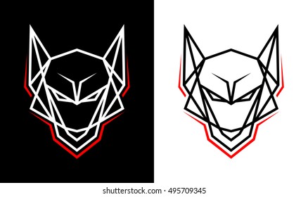 Outline Wolf Head Stock Vector (Royalty Free) 495709345 | Shutterstock