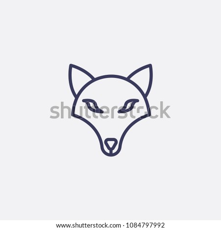 outline wolf icon illustrationvector animal sign stock vector outline of wolf
