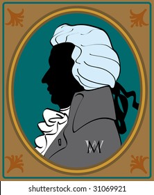 Outline wolfgang amadeus mozart in frame