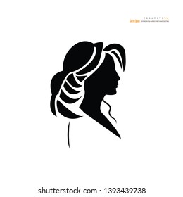 outline of  Woman  on white background.vector illustration.