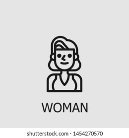 Outline woman vector icon. Woman illustration for web, mobile apps, design. Woman vector symbol.