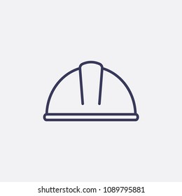 Outline worker hat icon illustration,vector construction sign symbol