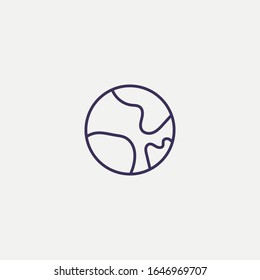 Outline world icon.world vector illustration. Symbol for web and mobile
