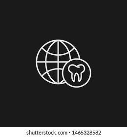 Outline worldwide vector icon. Worldwide illustration for web, mobile apps, design. Worldwide vector symbol.