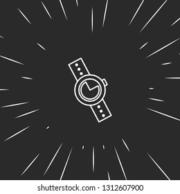 Outline wrist watch icon illustration isolated vector sign symbol