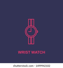 Outline wrist watch icon.wrist watch vector illustration. Symbol for web and mobile