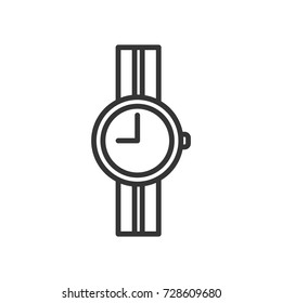 Outline wristwatch icon illustration vector symbol