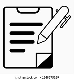 Outline writing vector icon