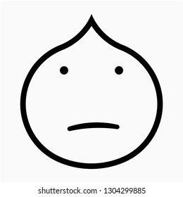 Outline wry vector icon