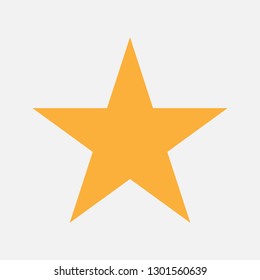 Outline yellow star vector icon in trendy flat style.